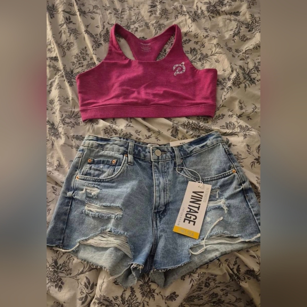Peloton Blue Jean Shorts